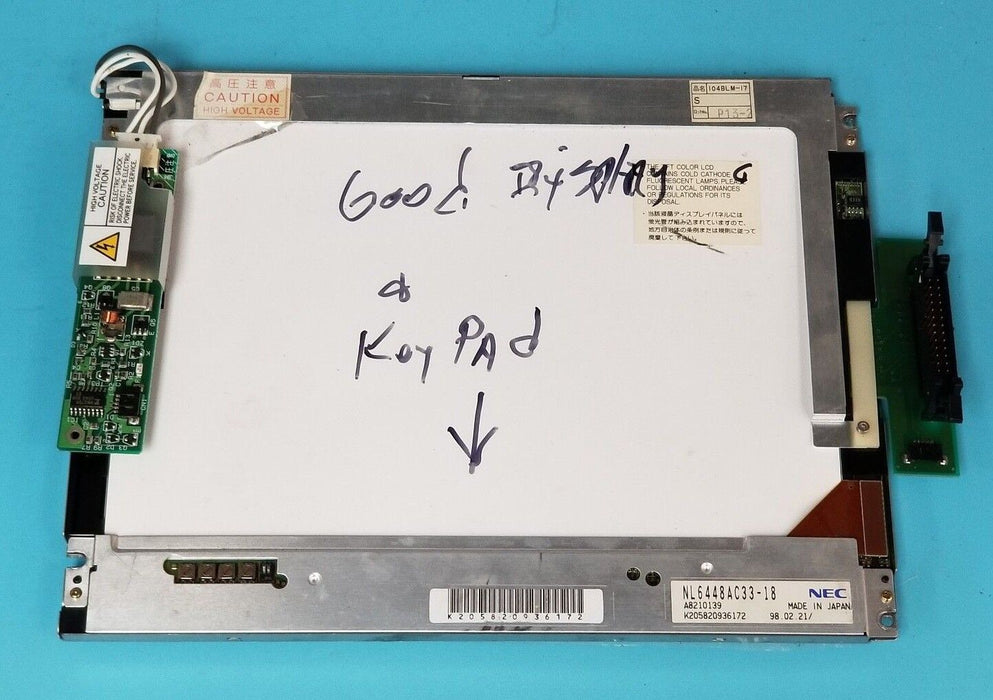 NEC / ISHIDA NL6448AC33-18 LCD DISPLAY 10.4 IN. W/ 104PWBJ1-C , 82039160 BOARDS