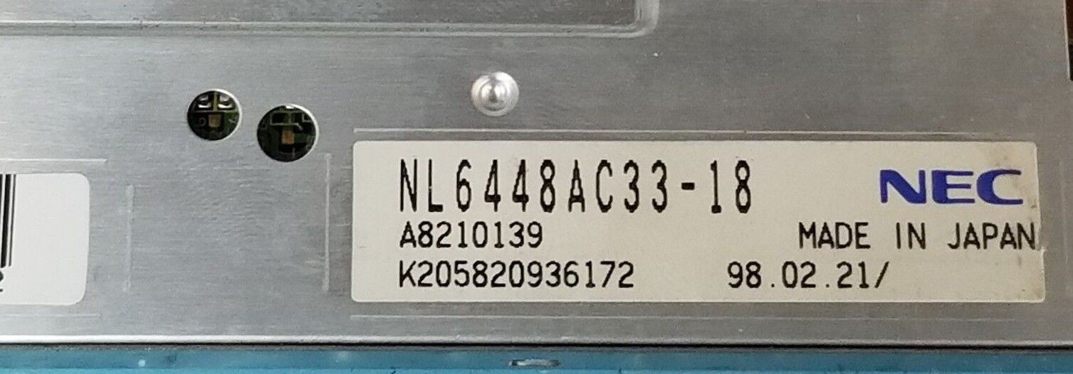NEC / ISHIDA NL6448AC33-18 LCD DISPLAY 10.4 IN. W/ 104PWBJ1-C , 82039160 BOARDS