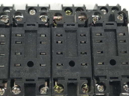 LOT OF 5 OMRON PYF08A-E RELAY SOCKETS 7A, 250VAC, 2-M4X10