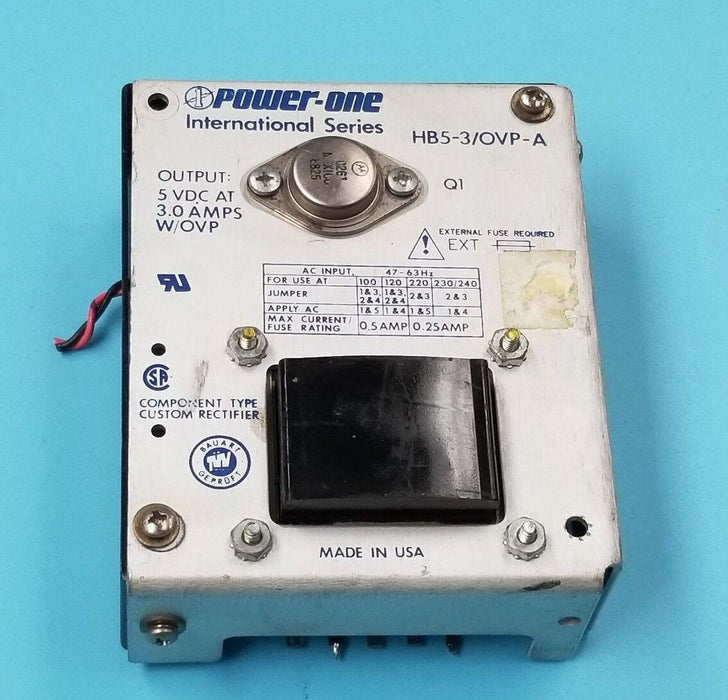 POWER-ONE HB5-3/OVP-A POWER SUPPLY 5 VDC 3A, HB53OVPA