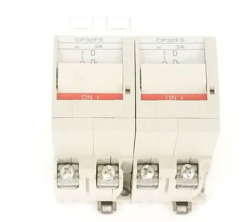 LOT OF 2 FUJI CP32FS 3A CIRCUIT BREAKERS 2-POLE, 50/60HZ, CP32FS/3