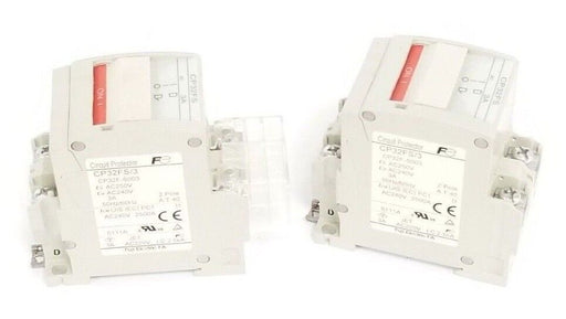 LOT OF 2 FUJI CP32FS 3A CIRCUIT BREAKERS 2-POLE, 50/60HZ, CP32FS/3