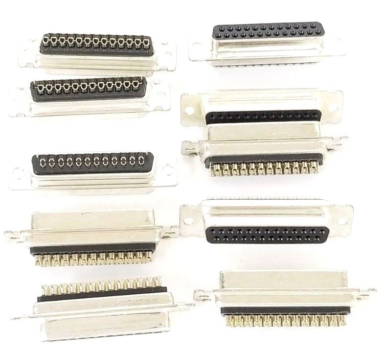 LOT OF 10 NEW NEWARK ELECTRONICS 46F1338 AMP 25 PIN FEMALE D-SUB CONNECTORS