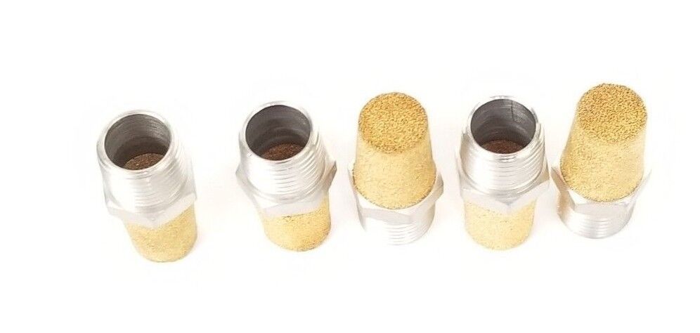 LOT OF 5 NEW GENERIC BRASS MUFFLER FILTERS
