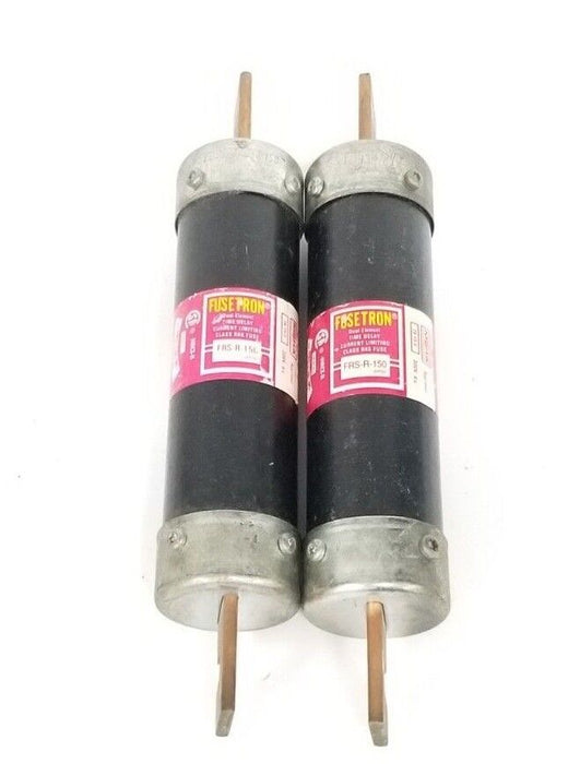 LOT OF 2 BUSSMANN FUSETRON FRS-R-150 DUAL-ELEMENT TIME-DELAY FUSES FRSR150, 150A