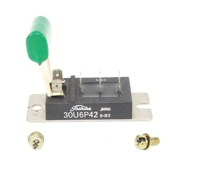 TOSHIBA 30U6P42 BRIDGE RECTIFIER 3PH, 30AMP, 1600V, 5-B3 W/ 3A154K CAPACITOR