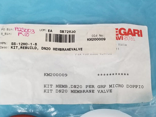 NEW FEDEGARI AUTOCLAVI SPA SS-12M0-1-8, KM200009 KIT MEMBRANE VALVE