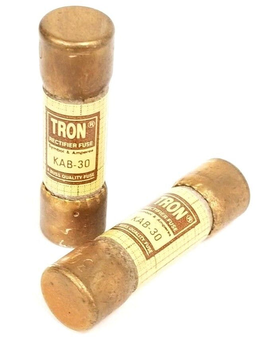 LOT OF 2 COOPER BUSSMANN TRON KAB-30 RECTIFIER FUSES KAB30