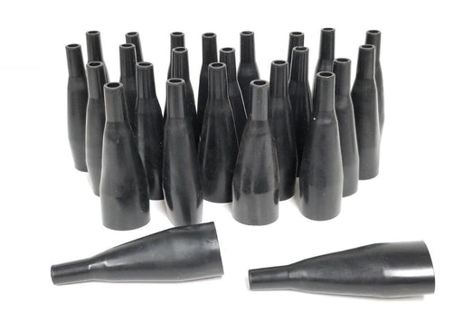 LOT OF 25 NEW MUELLER ELECTRIC CX-#26 BLACK ALLIGATOR CLIP INSULATORS