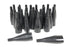 LOT OF 25 NEW MUELLER ELECTRIC CX-#26 BLACK ALLIGATOR CLIP INSULATORS