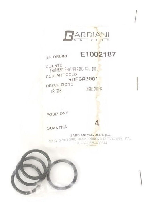 LOT OF 4 NEW BARDIANI VALVOLE RAAGA3081 O-RINGS