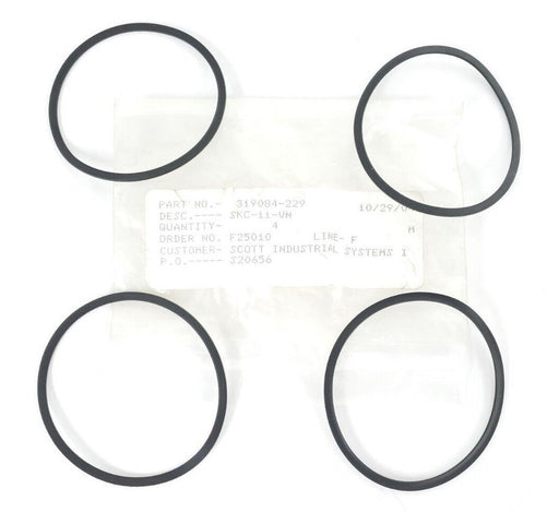 LOT OF 4 NEW SCOTT INDUSTRIAL SYSTEMS SKC-11-VN O-RINGS 319084-229, SKC11VN