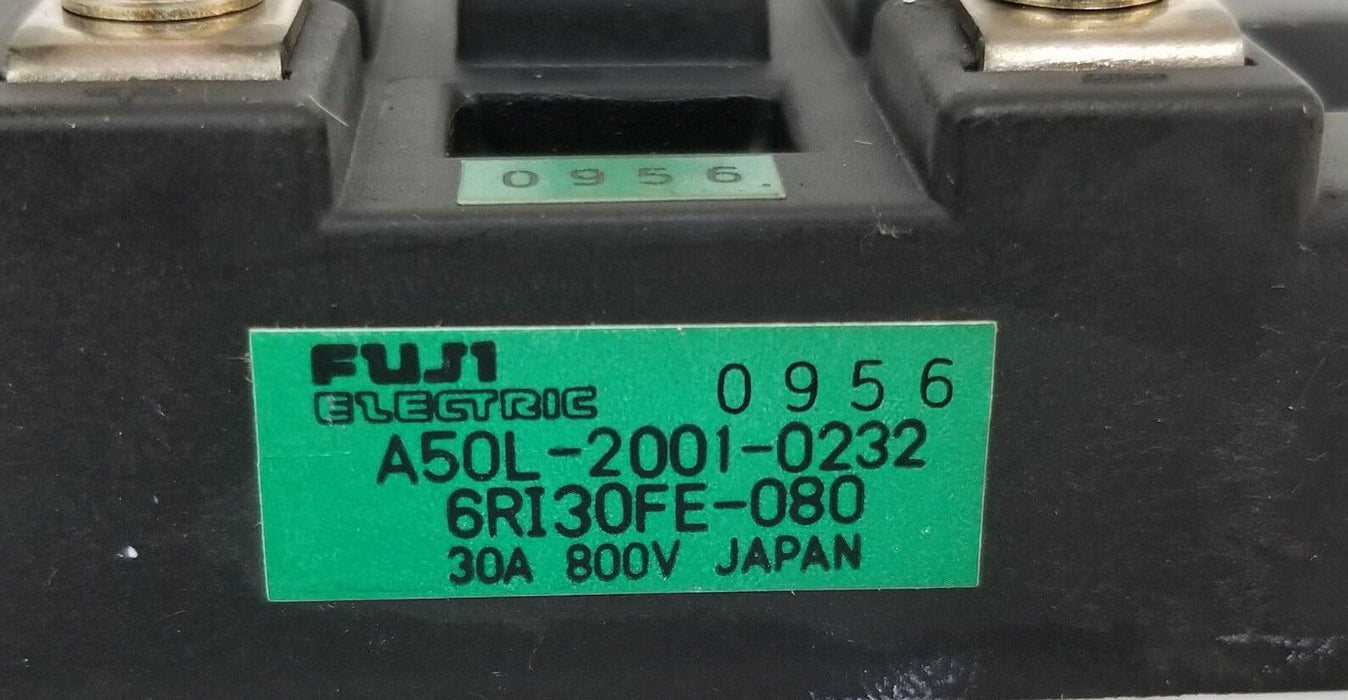 FANUC / FUJI ELECTRIC A50L-2001-0232 POWER TRANSISTOR 6RI30FE-080 30A 800V