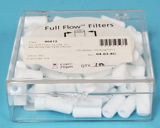 LOT OF 100 AGILENT 17-4000 100/FULL FLOW FILTERS, 10 MICRON