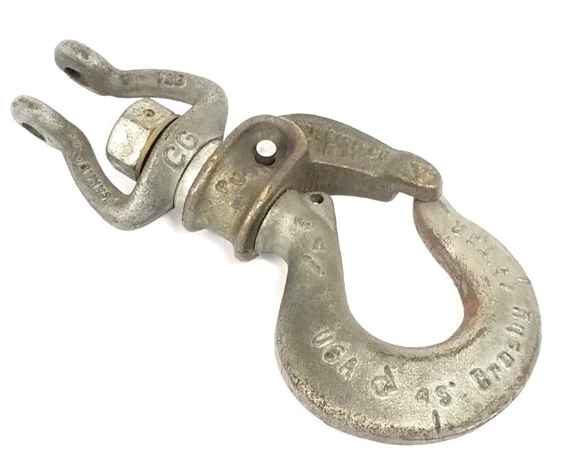 CROSBY T5R SWIVEL HOOK W/ BULLARD SAFETY PIN-LOK & T2B BRACKET