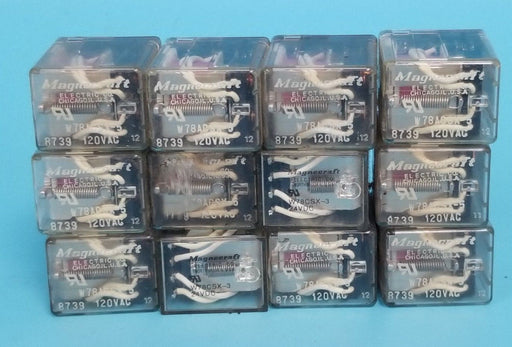 LOT OF 12 MAGNECRAFT ELECTRIC W78ACSX-5 RELAYS W78ACSX5, 3A, 120V