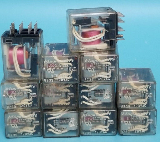 LOT OF 12 MAGNECRAFT ELECTRIC W78ACSX-5 RELAYS W78ACSX5, 3A, 120V