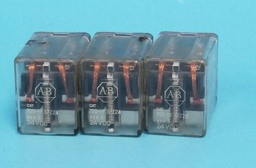 LOT OF 3 ALLEN BRADLEY 700-HF32Z24 RELAYS 700HF32Z24, SER. A, 12A, 8-BLADE