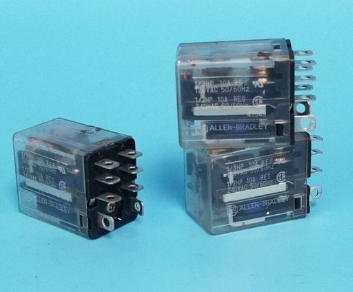 LOT OF 3 ALLEN BRADLEY 700-HF32Z24 RELAYS 700HF32Z24, SER. A, 12A, 8-BLADE
