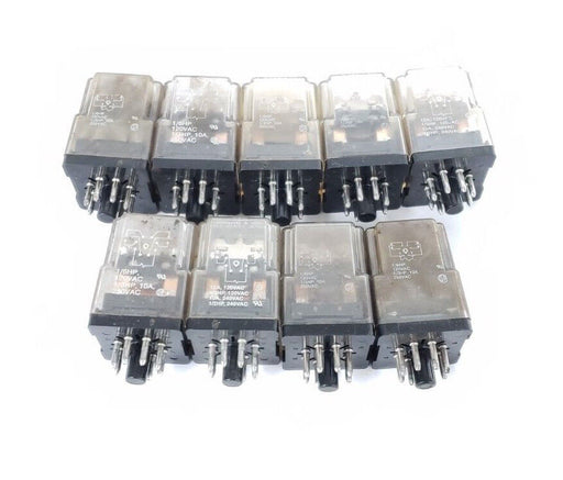 LOT OF 9 POTTER & BRUMFIELD KRPA-11AG-120 RELAYS KRPA11AG120, 120V, 50/60HZ