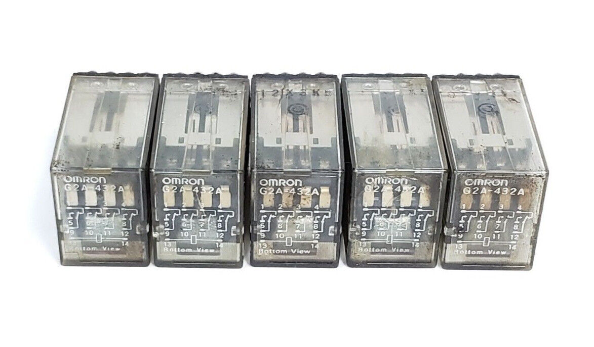 LOT OF 5 OMRON G2A-432A-DC24 RELAYS G2A-432A, 24VDC