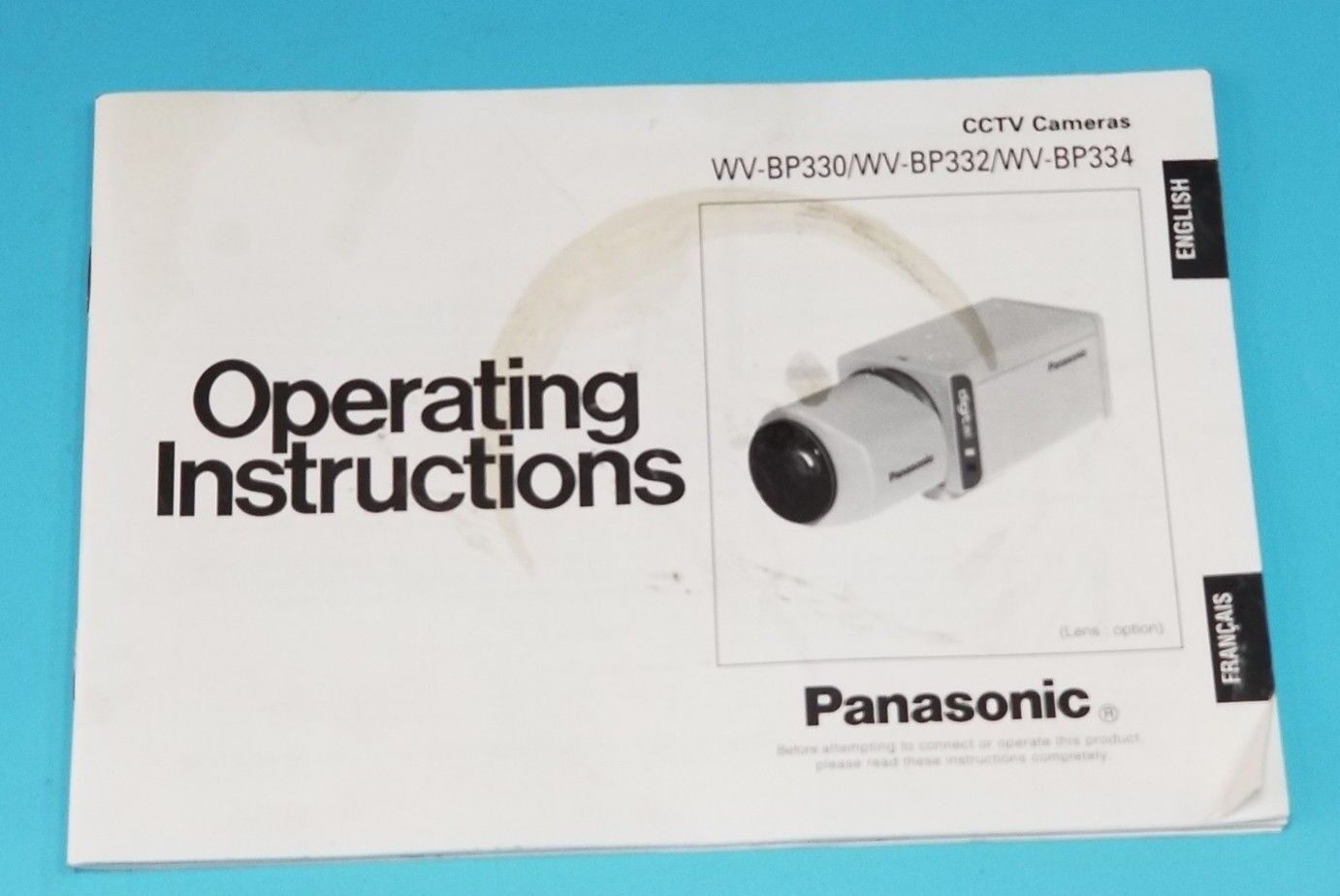 PANASONIC WV-BP330/WV-BP332/WV-BP334 OPERATING INSTRUCTIONS