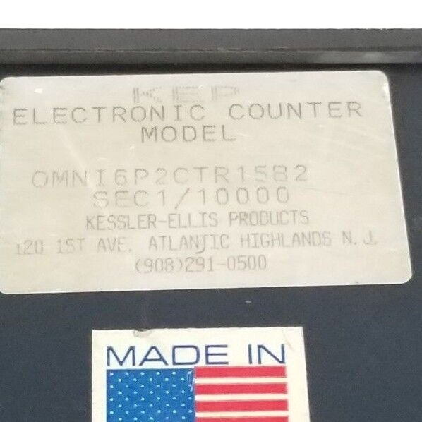 KESSLER-ELLIS OMNI6P2CTR15B2 ELECTRONIC COUNTER SEC1/10000