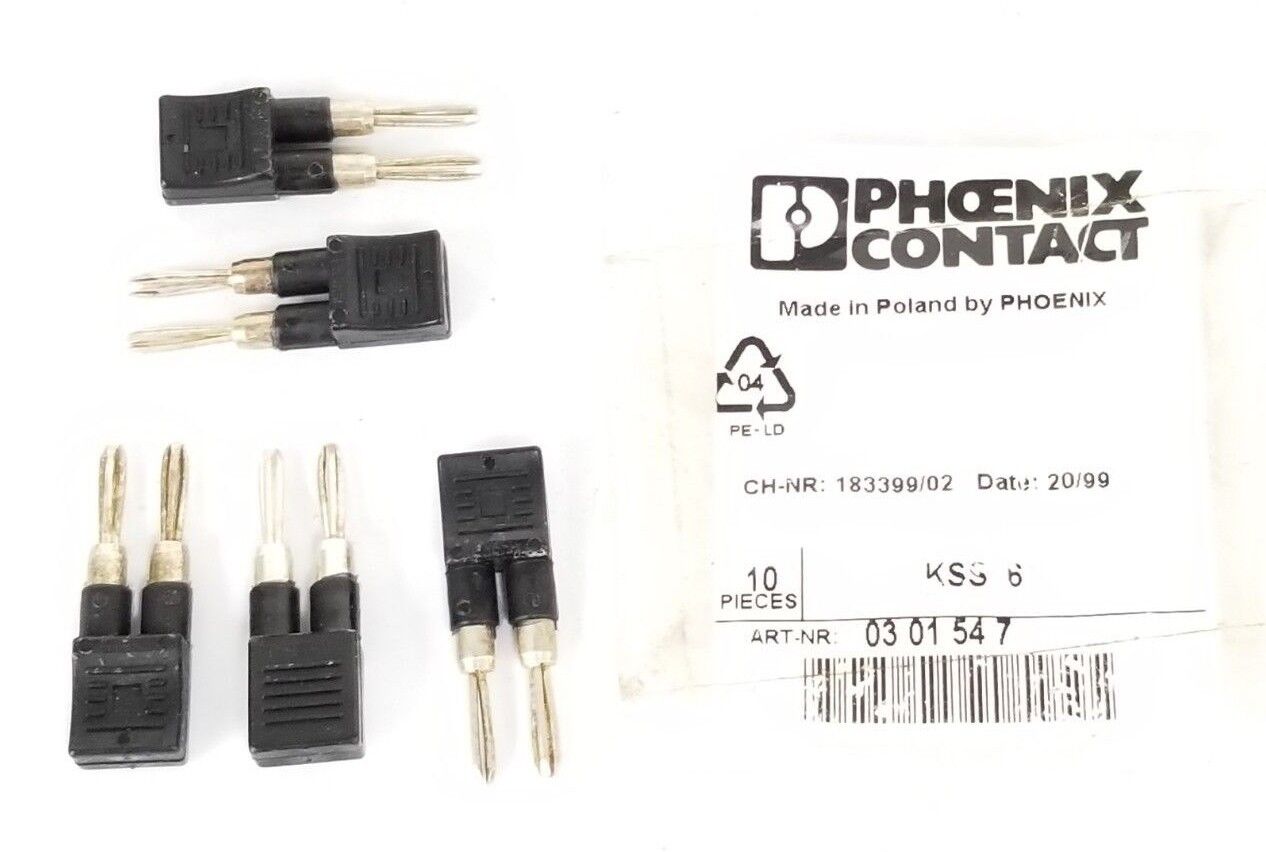 BAG OF 5 NEW PHOENIX CONTACT KSS-6 SHORT-CIRCUIT CONNECTORS 0301547 183399/02