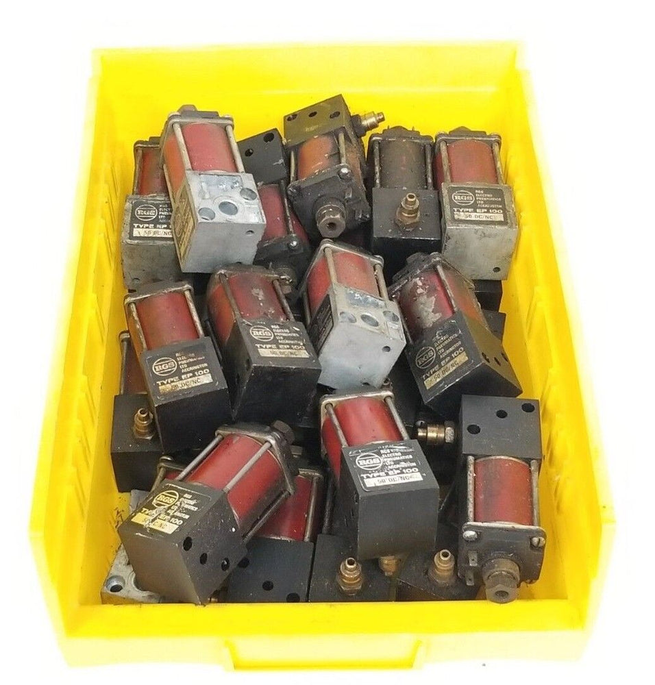 LOT OF 27 RGS TYPE EP 100 VALVES 50 DC/NC