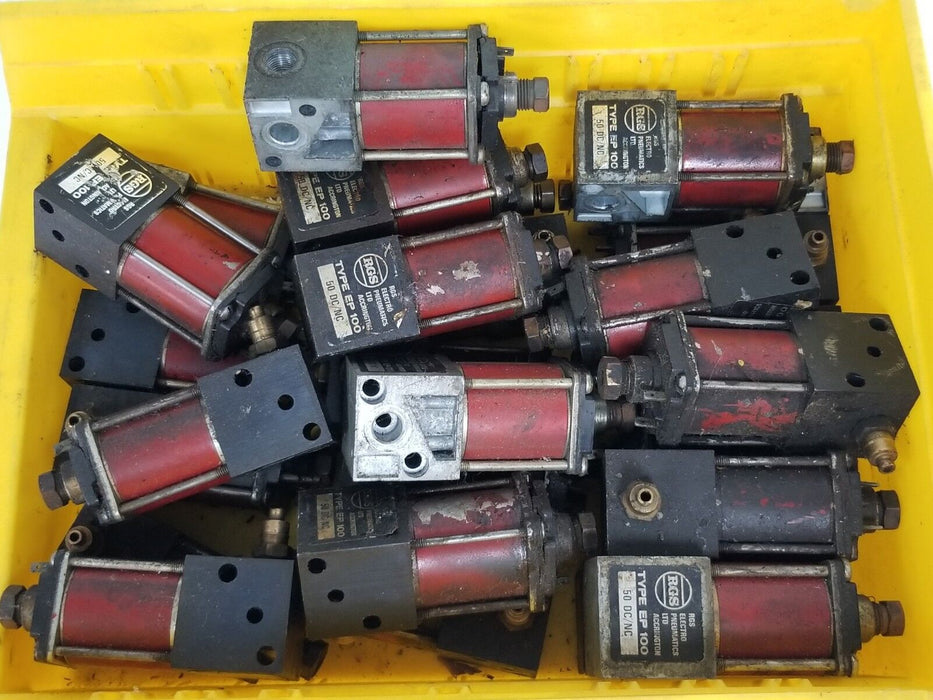 LOT OF 27 RGS TYPE EP 100 VALVES 50 DC/NC