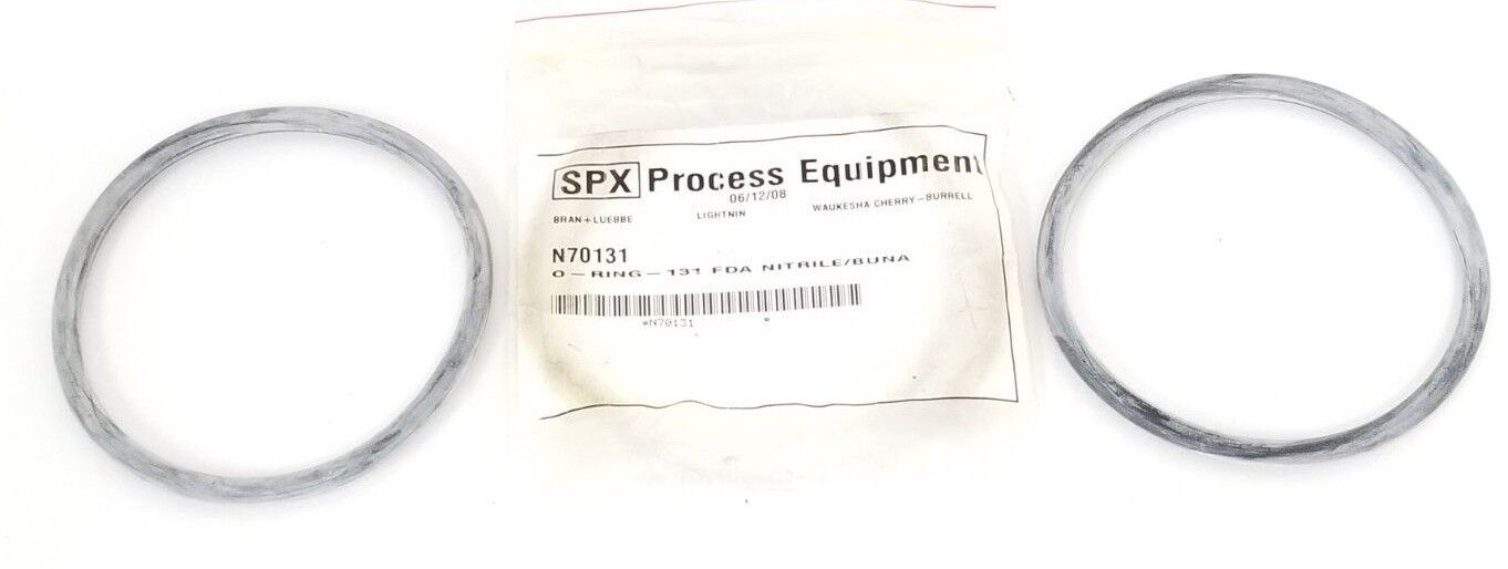 BAG OF 2 NEW SPX PROCESS EQUIPMENT N70131 O-RING - 131 FDA NITRILE/BUNA
