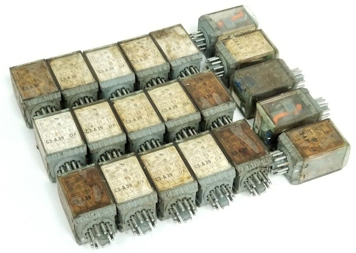 LOT OF 20 RELCO C3-A39-DX RELAYS 24V, C3-A39 DX