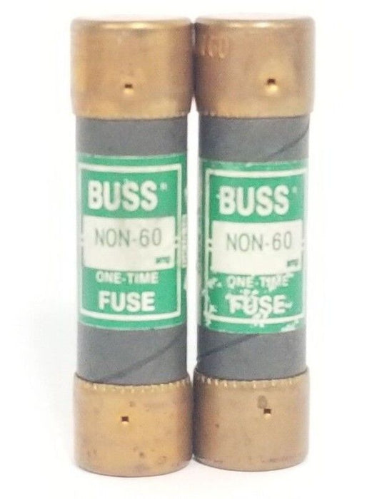 LOT OF 2 COOPER BUSSMANN NON-60 ONE-TIME FUSES NON60
