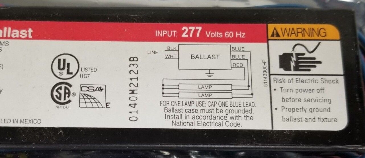 NEW MAGNETEK TRIAD B232I277L-A ELECTRONIC BALLAD 277V, 60HZ, B232I277LA