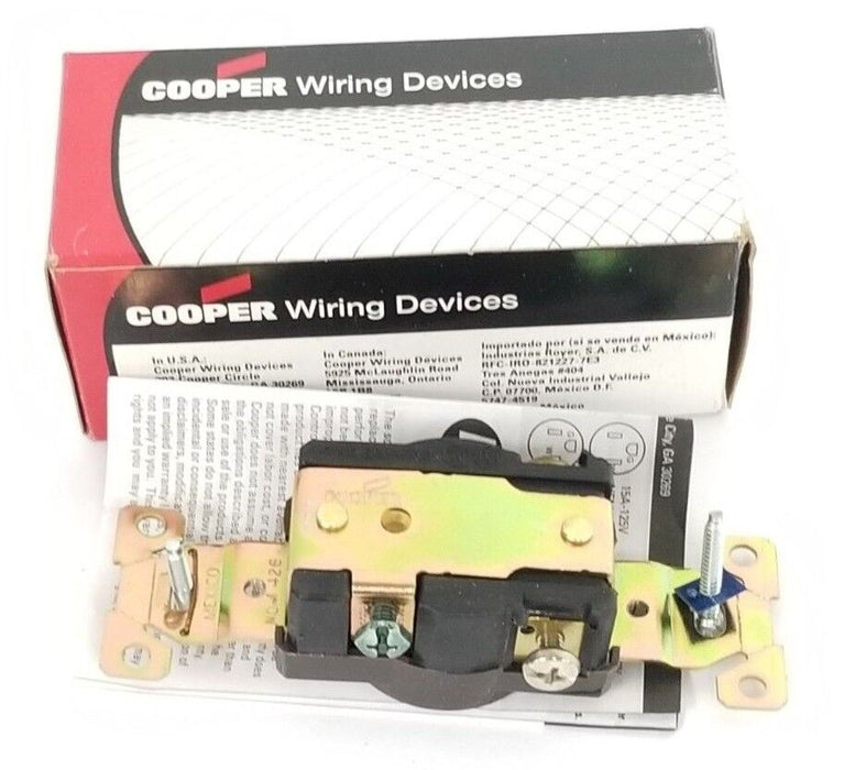 LOT OF 3 NIB COOPER 5251B SINGLE RECEPTACLES 15A-125V