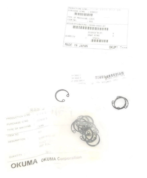 LOT OF 16 NEW OKUMA H1000-0002-47 SNAP RINGS H1000000247
