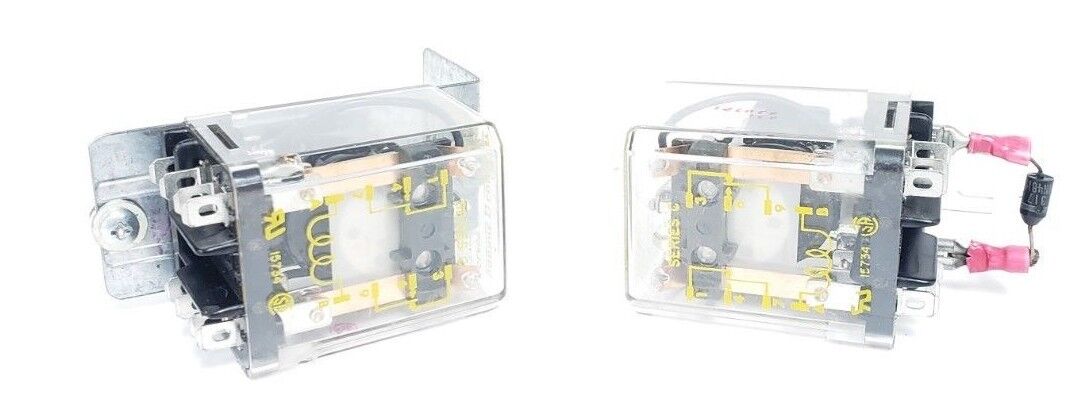 LOT OF 2 SQUARE D 8501-KFD-12 RELAYS 48VDC, 2PDT, DPDT-10A, SER C, 8501KFD12
