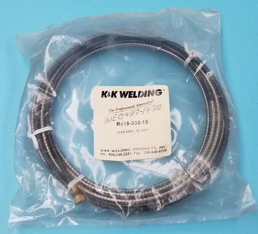 NEW K&K WELDING R415-332-15 LINER ASSEMBLEY 15', 3/32''