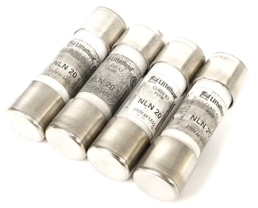 BOX OF 4 NEW LITTELFUSE NLN-20 FUSES CLASS K5 250V NLN20
