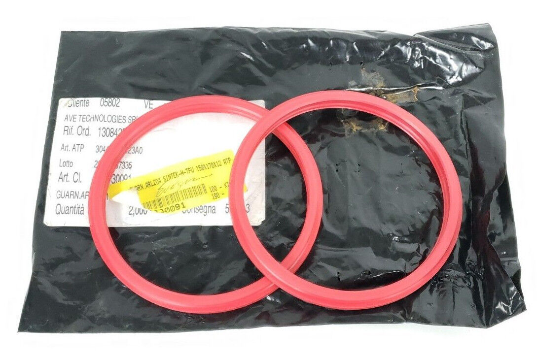 LOT OF 2 NEW SINTEK ARL204 THERMOPLASTIC POLYURETHANE O RINGS 150X170X12
