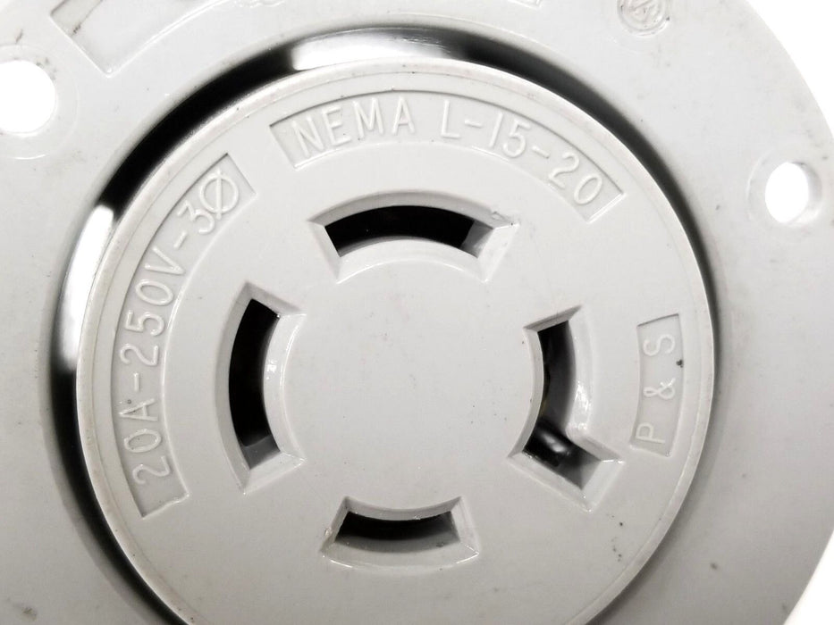 LOT OF 2 PASS & SEYMOUR P&S NEMA L-15-20 RECEPTACLES 20A-250V