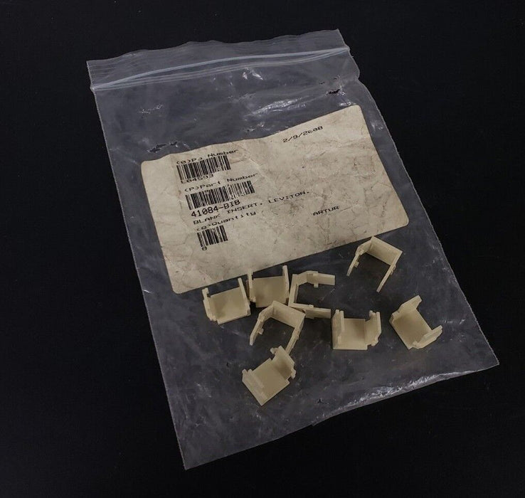 LOT OF 8 NEW LEVITON 41084-BIB BLANK QUICKPORT INSERTS 4084BIB