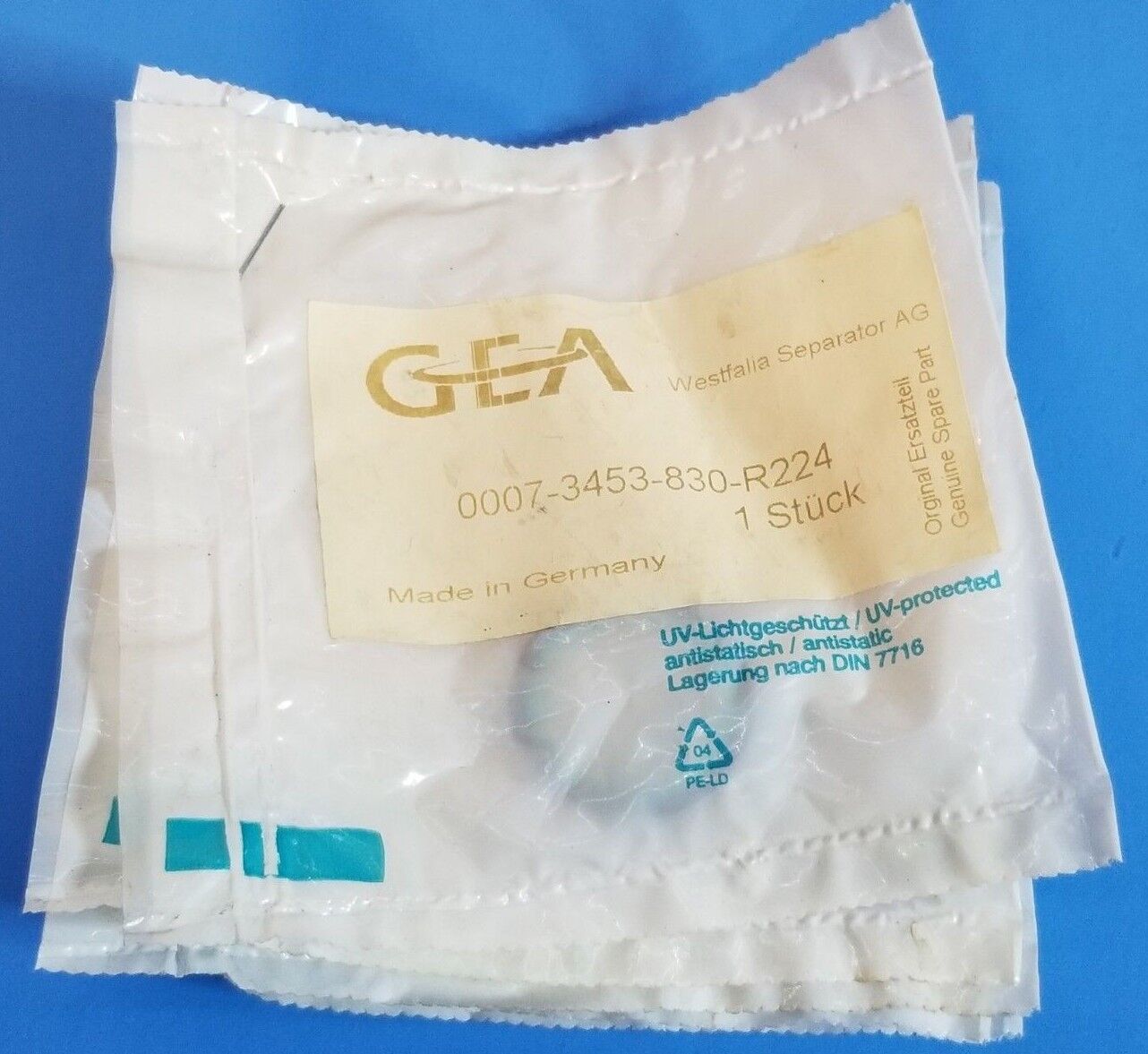 LOT OF 5 NEW GEA 0007-3453-830-R224 WESTFALIA SEPARATOR AG O-RINGS / SEALS