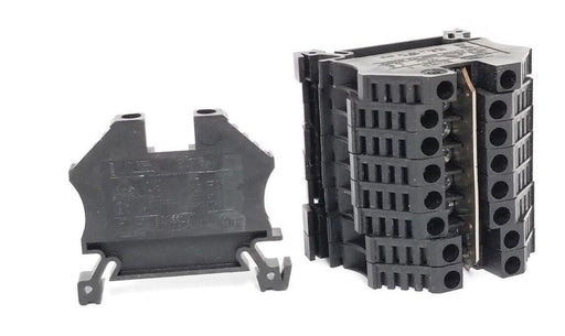 LOT OF 9 EURO 4 TERMINAL BLOCKS BLACK