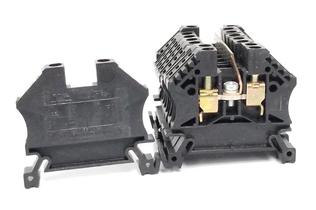 LOT OF 9 EURO 4 TERMINAL BLOCKS BLACK