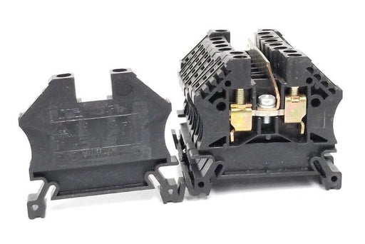 LOT OF 9 EURO 4 TERMINAL BLOCKS BLACK