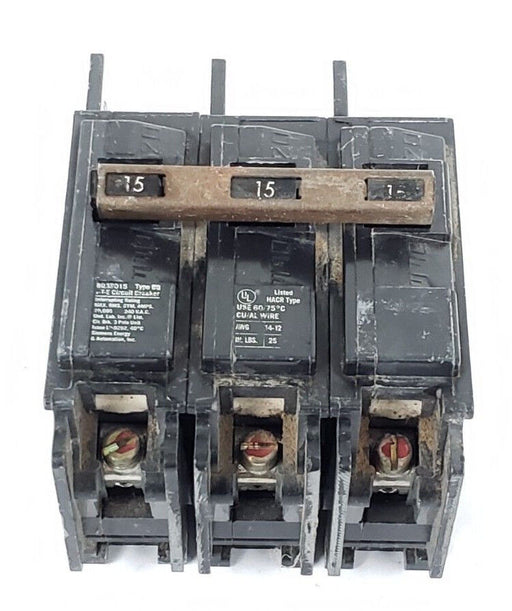 ITE SIEMENS BQ3B015 CIRCUIT BREAKER 15A 3 POLE HACR 240V BQ