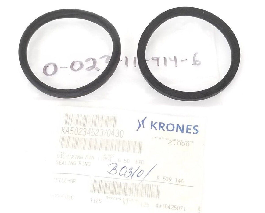 LOT OF 2 NEW KRONES 0-023-11-914-6 DIN 11851 G 50 EPD SEALING RINGS 0023119146