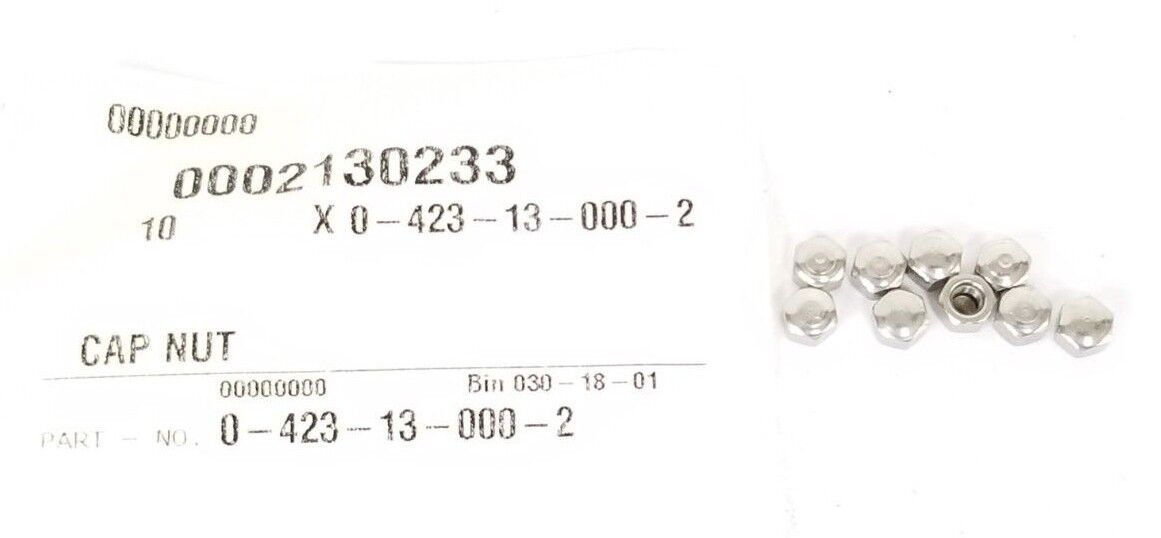 LOT OF 9 NEW KRONES 0-423-13-000-2 CAP NUTS 0423130002