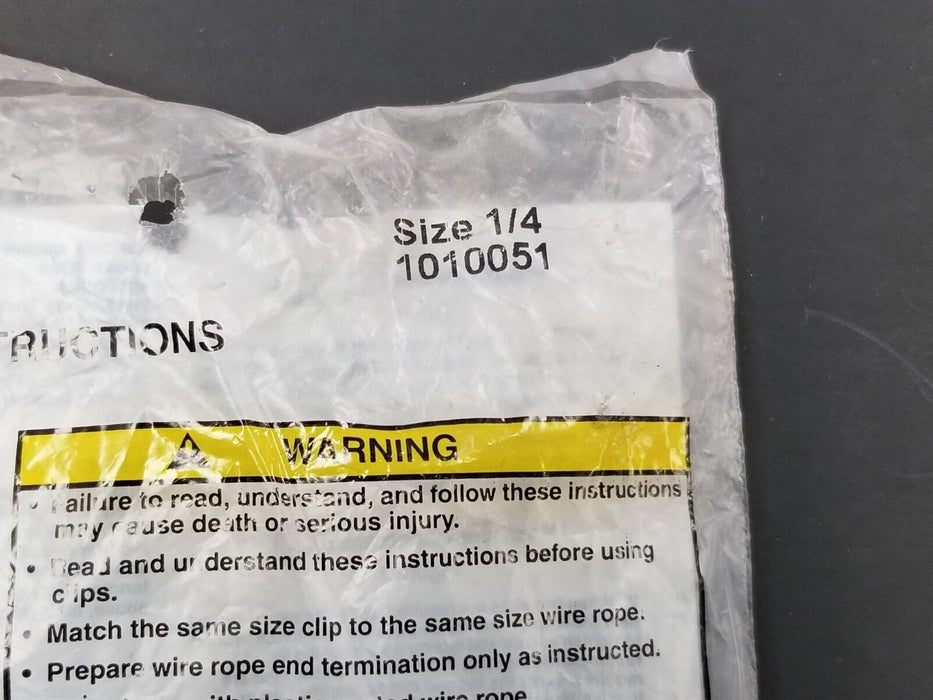 NEW CROSBY CLIP 1010051 SIZE: 1/4